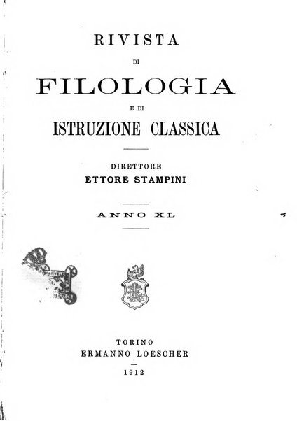 Rivista di filologia e d'istruzione classica