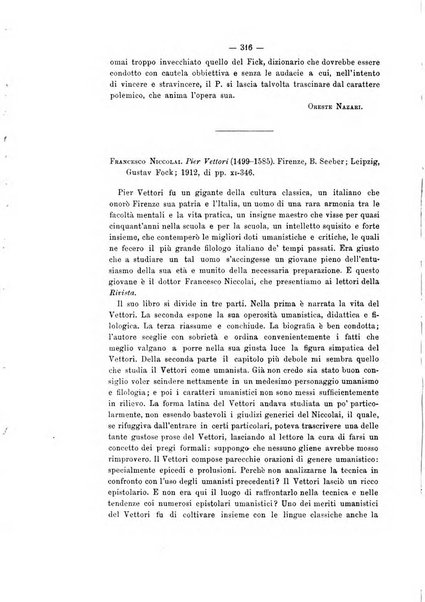 Rivista di filologia e d'istruzione classica