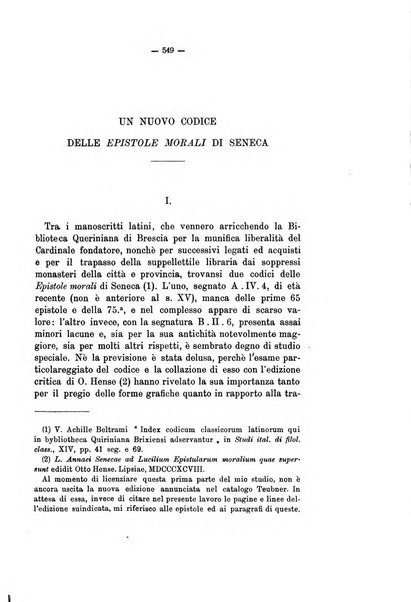 Rivista di filologia e d'istruzione classica