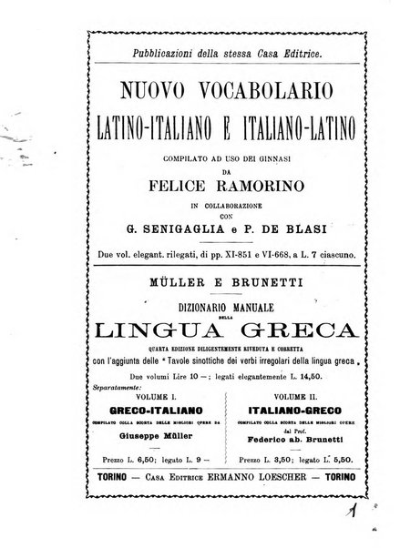 Rivista di filologia e d'istruzione classica