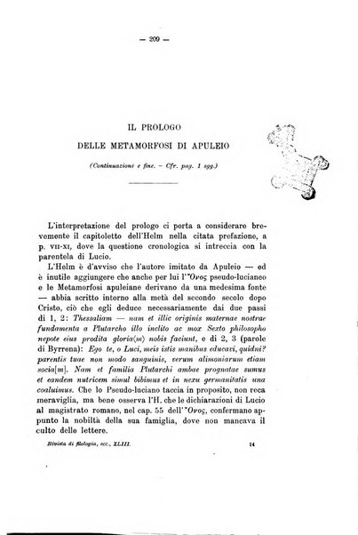 Rivista di filologia e d'istruzione classica