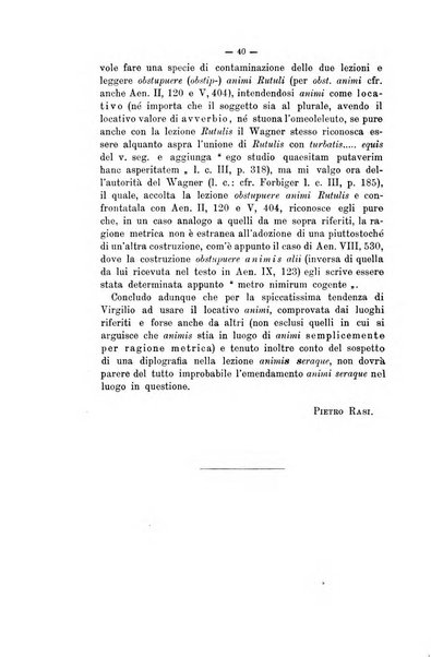 Rivista di filologia e d'istruzione classica