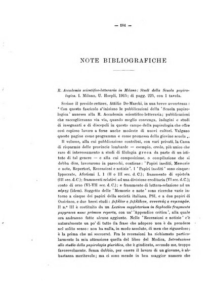 Rivista di filologia e d'istruzione classica