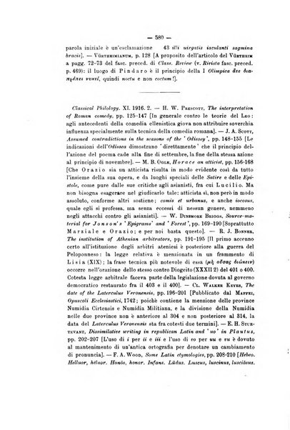 Rivista di filologia e d'istruzione classica