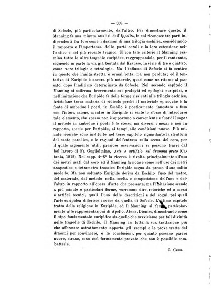 Rivista di filologia e d'istruzione classica