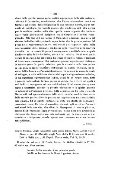 Rivista di filologia e d'istruzione classica