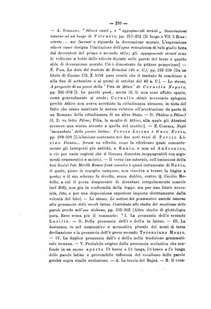 Rivista di filologia e d'istruzione classica