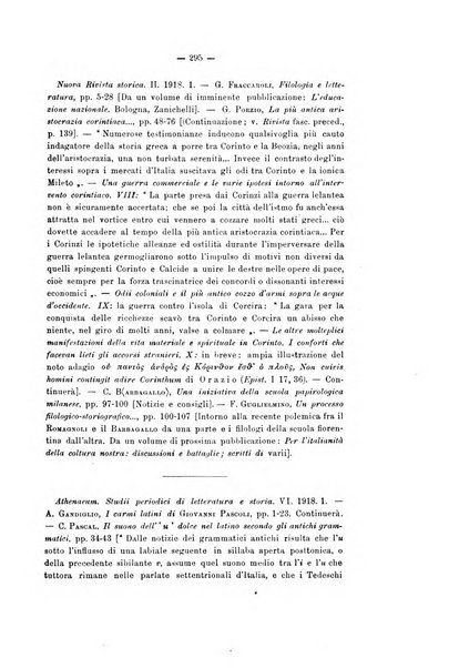 Rivista di filologia e d'istruzione classica