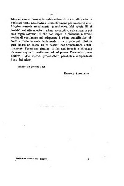 Rivista di filologia e d'istruzione classica