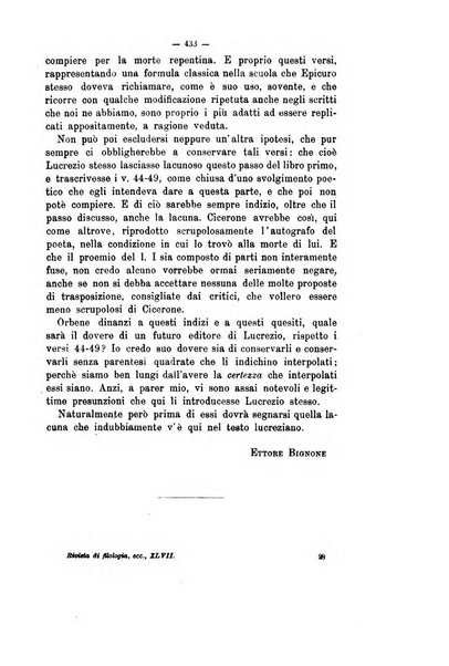 Rivista di filologia e d'istruzione classica