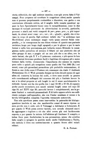 Rivista di filologia e d'istruzione classica