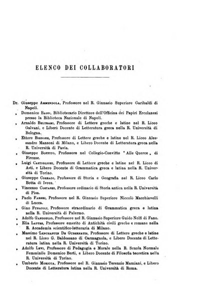 Rivista di filologia e d'istruzione classica