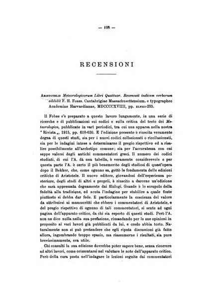 Rivista di filologia e d'istruzione classica