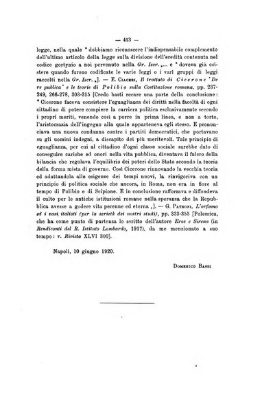 Rivista di filologia e d'istruzione classica