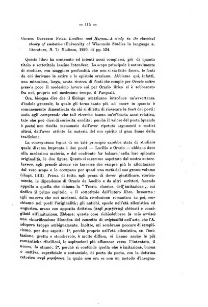 Rivista di filologia e d'istruzione classica