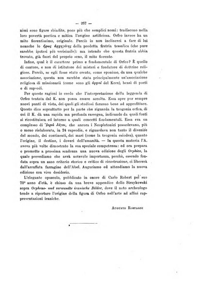 Rivista di filologia e d'istruzione classica