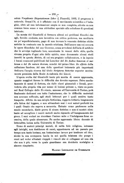 Rivista di filologia e d'istruzione classica