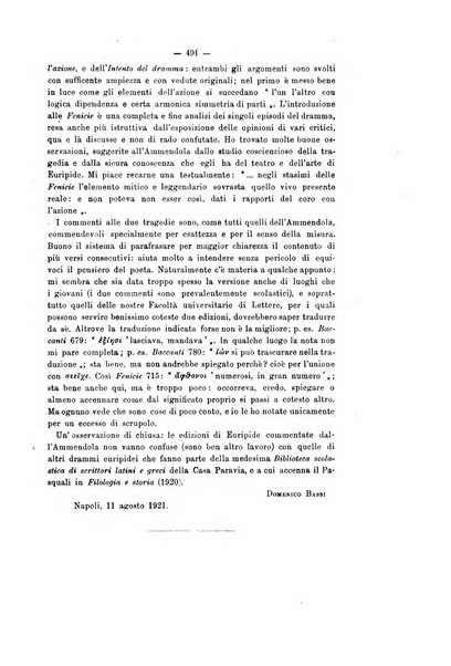 Rivista di filologia e d'istruzione classica