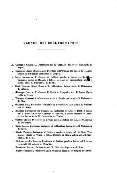 Rivista di filologia e d'istruzione classica