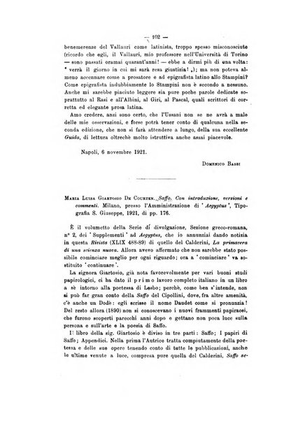 Rivista di filologia e d'istruzione classica