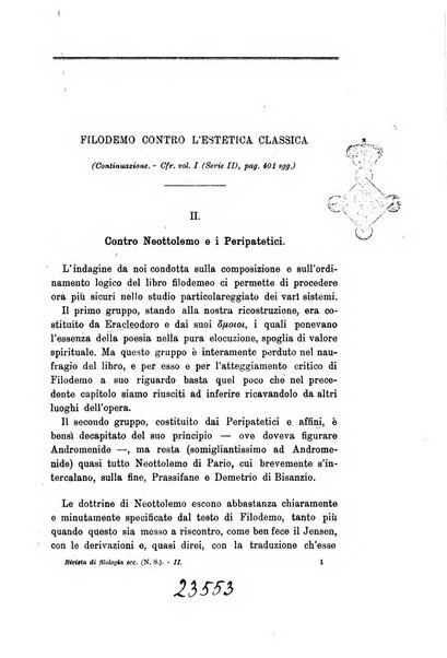 Rivista di filologia e d'istruzione classica