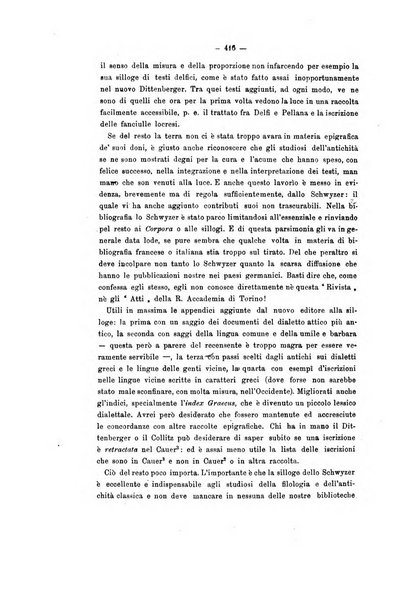 Rivista di filologia e d'istruzione classica