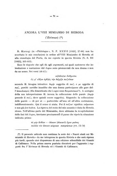 Rivista di filologia e d'istruzione classica