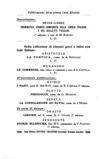 Rivista di filologia e d'istruzione classica