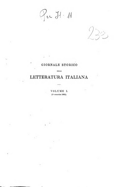 Giornale storico della letteratura italiana