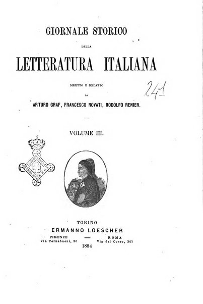 Giornale storico della letteratura italiana