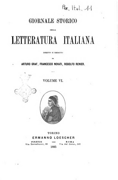 Giornale storico della letteratura italiana