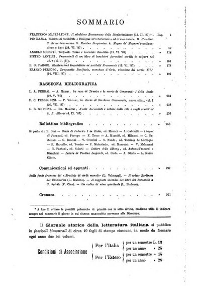 Giornale storico della letteratura italiana