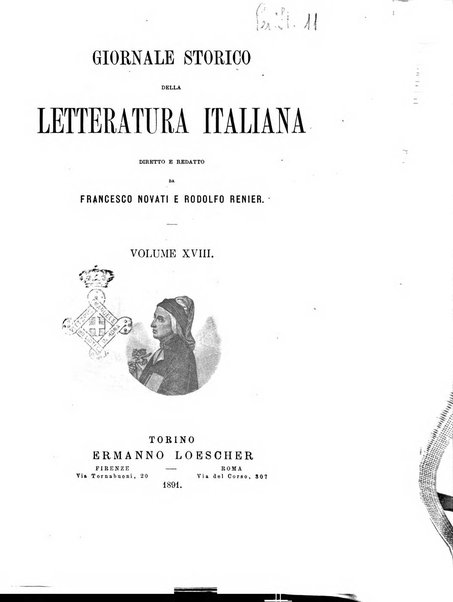 Giornale storico della letteratura italiana