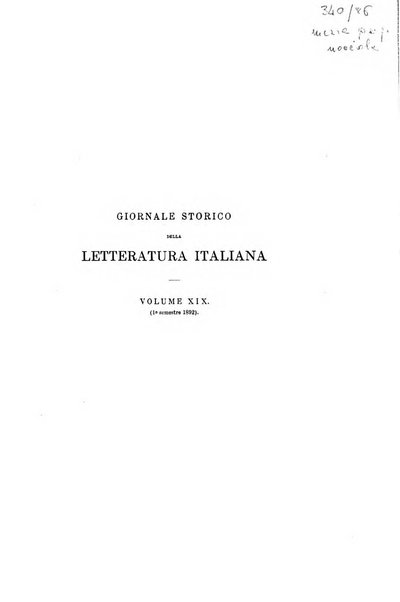 Giornale storico della letteratura italiana