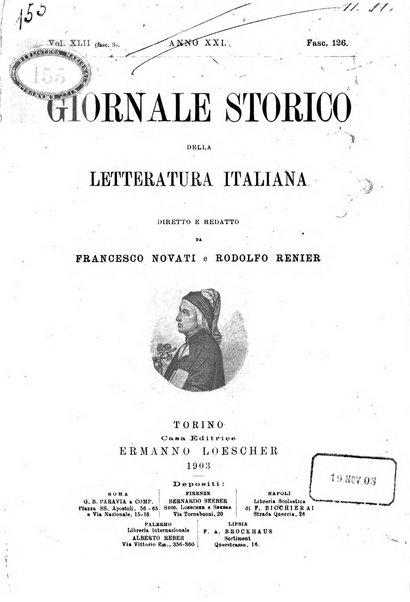 Giornale storico della letteratura italiana