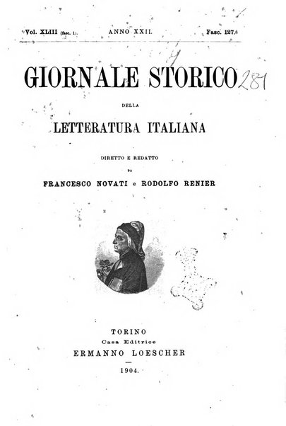 Giornale storico della letteratura italiana