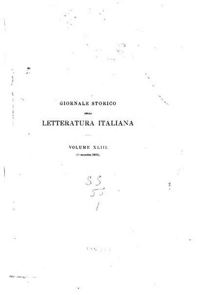 Giornale storico della letteratura italiana