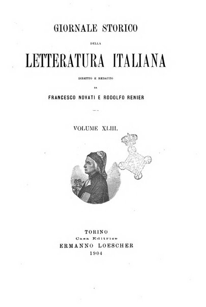 Giornale storico della letteratura italiana