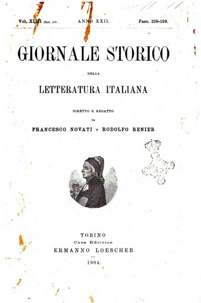 Giornale storico della letteratura italiana