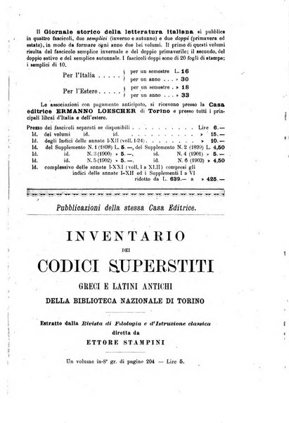 Giornale storico della letteratura italiana