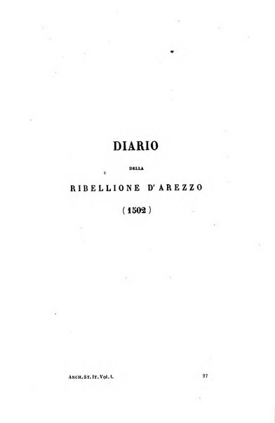 Archivio storico italiano ossia raccolta di opere e documenti finora inediti o divenuti rarissimi riguardanti la storia d'Italia