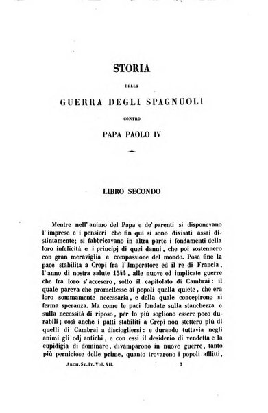 Archivio storico italiano ossia raccolta di opere e documenti finora inediti o divenuti rarissimi riguardanti la storia d'Italia