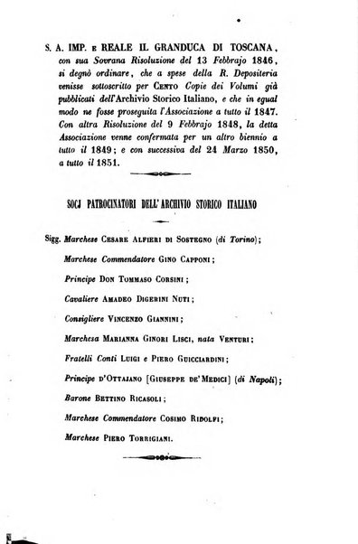 Archivio storico italiano ossia raccolta di opere e documenti finora inediti o divenuti rarissimi riguardanti la storia d'Italia