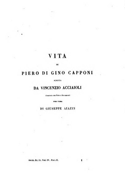 Archivio storico italiano ossia raccolta di opere e documenti finora inediti o divenuti rarissimi riguardanti la storia d'Italia