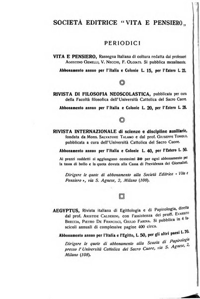 Aevum rassegna di scienze storiche, linguistiche e filologiche