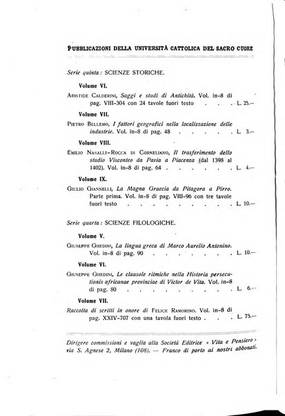 Aevum rassegna di scienze storiche, linguistiche e filologiche