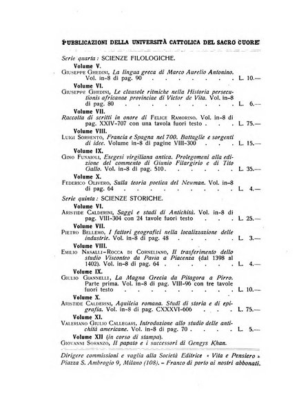 Aevum rassegna di scienze storiche, linguistiche e filologiche