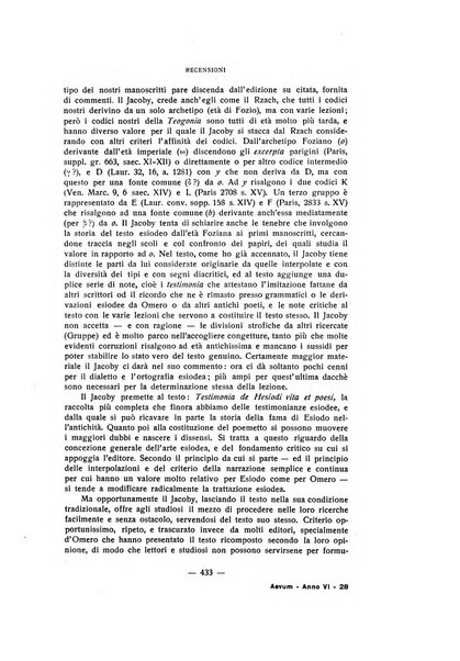 Aevum rassegna di scienze storiche, linguistiche e filologiche