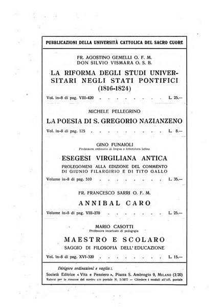 Aevum rassegna di scienze storiche, linguistiche e filologiche