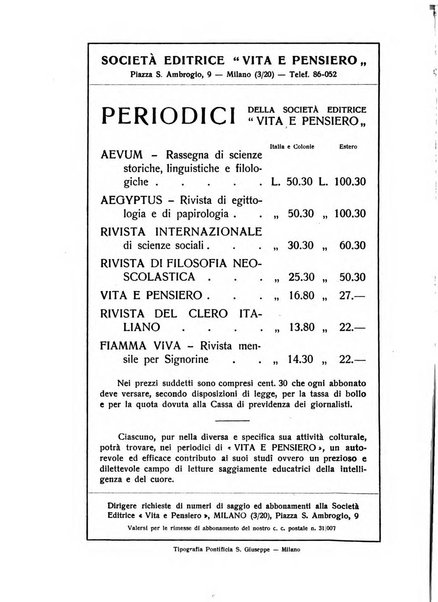 Aevum rassegna di scienze storiche, linguistiche e filologiche